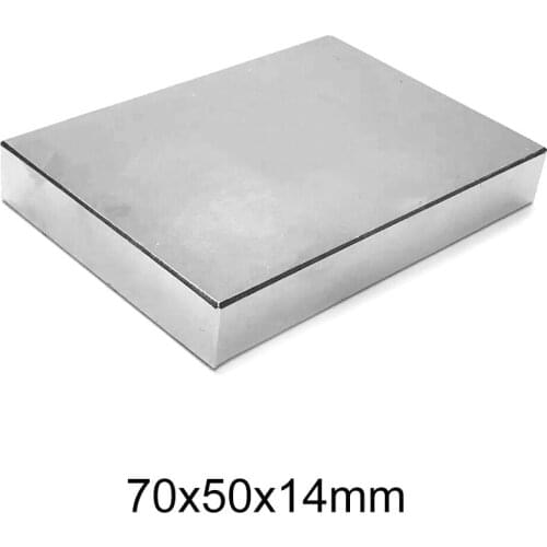 1PC 70x50x14 N35 Thick Strong Neodymium Magnets Block Permanent Magnet 70x50x14mm Powerful Magnetic Magnet sheet 70*50*14 mm