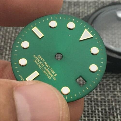28.5MM Green Watch Dial Replacement for ETA 2836 2824 for Mingzhu DG2813 3804 for Miyota 82 Series Watch Movement Accessories