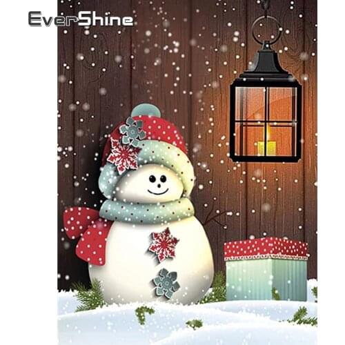 EverShine Diamond Mosaic Cartoon Bead Embroidery 5D Diamond Painting Snowman Cross Stitch Kits Hot Sale Pictures Handmade Hobby