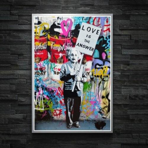 Banksy Artwork Abstract Portrait Canvas Posters Modern Pop Street Art Wall Pictures Oil Paintings Print Home Living Room Decor