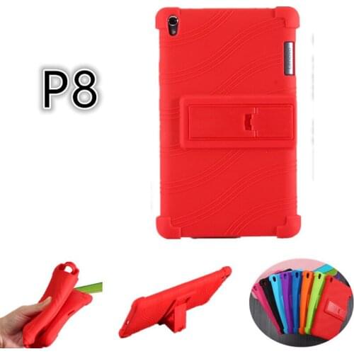 For Lenovo Tab 3 8 Plus P8 TB-8703 TB-8703X TB-8703F TB-8703N Tablet Stand Soft Silicone Back Funda Cover Case +Clear Film +Pen