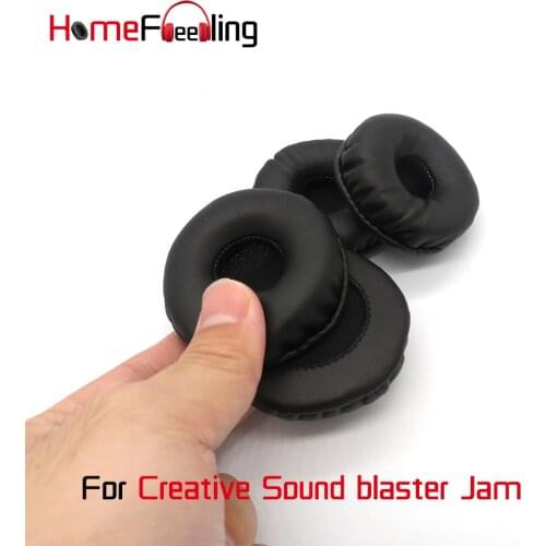 Homefeeling Ear Pads For Creative Sound blaster Jam Headset Earpads Round Universal Leahter Repalcement Parts Ear Cushions