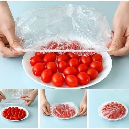 New 100Pcs Dustproof Disposable Bowl Cover Food Fresh Keeping Vacuum Sealed Bags Anti-flavor Heat Preservation Plate Bowl Cover
