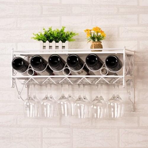 Metal Wall Wine Rack Hanging Wine Cup Rack Hanging Upside Down Wine Display Wine Goblet Rack Hanging Cup Holder