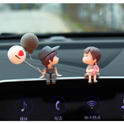 Cute couple doll car decoration display decoration home office desk decoration dessert cake decoration gift for girl girlfriend