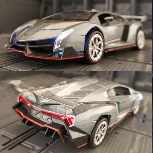1:32 Veneno Alloy Sports Car Model Diecast Sound Super Racing Lifting Tail Wheel For Children Gifts