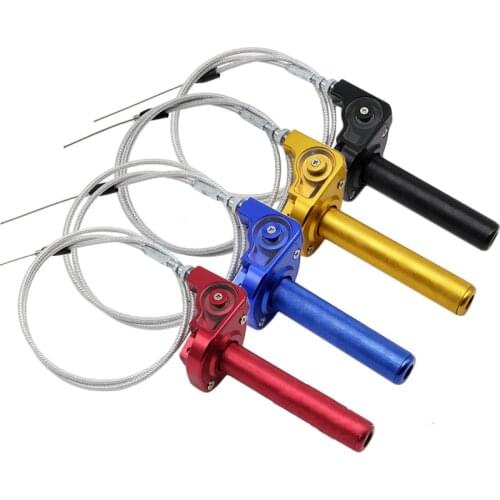 Motorcycle 22mm CNC aluminum accelerator fast grip twister + throttle cable Throttle Handle Grip with Accelerator Cable Kit