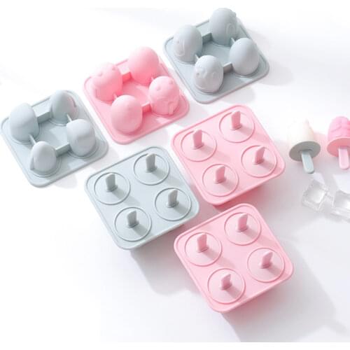 Cartoon Animal Three-dimensional Silicone Popsicle Mold Summer Homemade Ice Cream Silicone Mold High-quality Ice Cube Tray