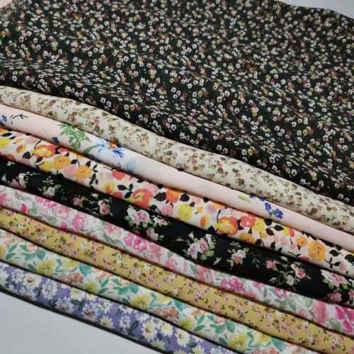 Soft Chiffon Sewing Fabric Dropping Printed Breathable Skirt Shirt Scarf Material