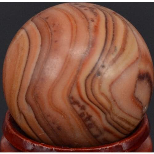 29MM Natural Coffee Picture Jasper Stone Sphere Crystal Ball Chakra Healing Reiki Semi-precious Stone Craft