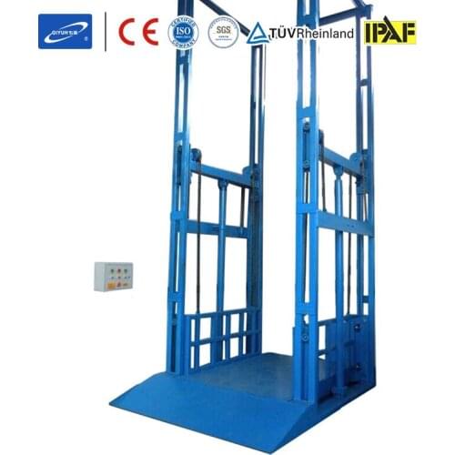 Qiyun ISO CE Approved 2500 Kg Customized Outdoor and Indoor Material Goods Freight Elevator Platform for Sale