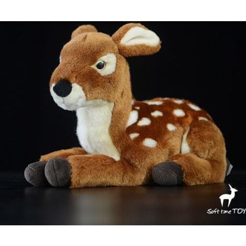 Christmas Gifts ChildrenS Toy Deer Doll Plush Simulation Animal Toys Squatting Deer