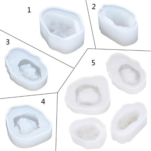 DIY Natural Druzy Gem Resin Mold Quartz Rock Cluster Pendant Mold Resin Jewelry