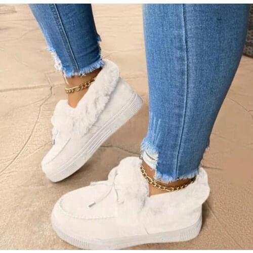 HOT NEW 2020 Women Warm Cotton Female Handmade Shoes Snow Boots Winter Round Toe Thick Bottom Plus Velvet Thick Large Size
