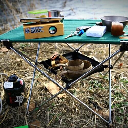 1PCS Portable Folding Table Hanging Storage Net Bag Outdoor Picnic Net Basket