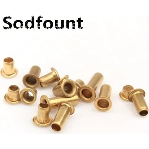 100pcs /lot High Quality M3.5 M4 M5 M6 Brand New Copper Hollow Rivet Double-sided circuit board PCB vias nails