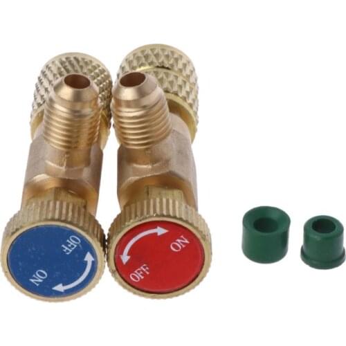 2Pcs/set Safety Valve R410A R22 Plus Fluoride Air Conditioning Refrigerant Safety Adapter Valve New 2019