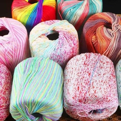 50G Lace Thread Handmade Diy Knitting Yarn Medium And Fine Wool Baby Sweater Cotton Thread Material Rope Bag