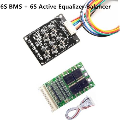 6S 1.2A Active Equalizer Balancer 25A bms Polymer Lithium/Ternary Lithium Battery Protection Board with