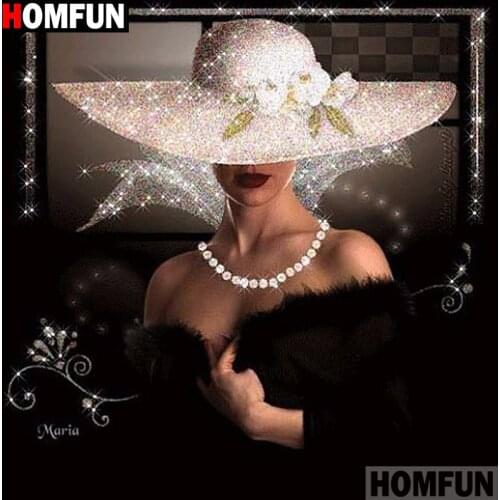 HOMFUN Full Square/Round Drill 5D DIY Diamond Painting "beauty" Embroidery Cross Stitch 5D Home Decor Gift A00571