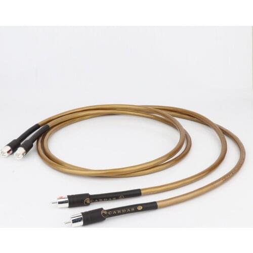 Pair Hexlink golden cable 5-C hifi audio RCA extension cable with Silver plated RCA Jack connector