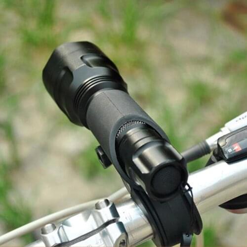 Quality Bike Bicycle Cycling Led Flashlight Holder Clip Bracket light Front Mount Q8D4