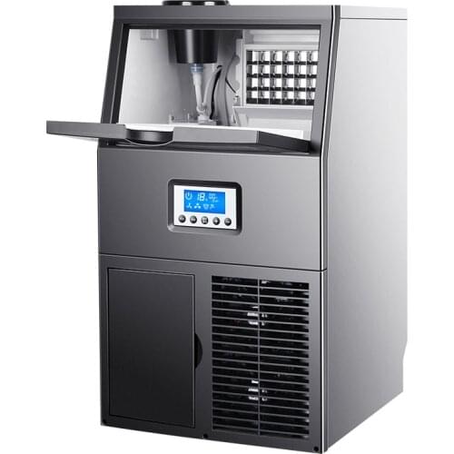 Ice machine commercial milk tea shop large 45kg ice cube making small household automatic ice crushing