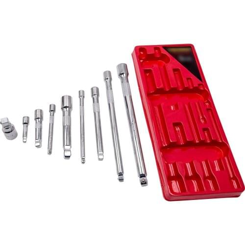 9 pcs Wobble Socket Wrench Bar Extension Hand Tool Extend 1/4" 3/8" 1/2" Drive
