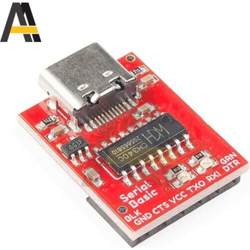 3.3V/5V Type-C to TTL Serial Port Module CH340C USB Module Support STC MCU Download Program Applicable for Arduino/STM8/STM32