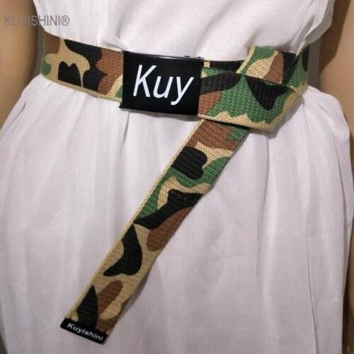 New Camouflage Printing Hip-hop Graffiti Korean Version Trend Casual Belts Male Female Couple Canvas Belt