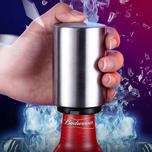 Stainless Steel Beer Opener Automatic Bottle Opener Soda Cap Opener Kitchen Accessories