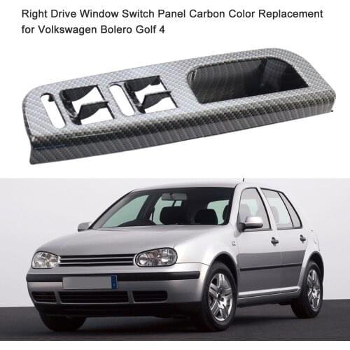 Right Drive Window Switch Panel Carbon Color Replacement for Volkswagen Golf 4