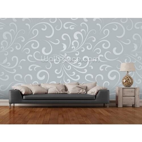 Custom floral wallpaper,Floral Pattern - Grey,3D retro for living room bedroom TV kitchen wall waterproof vinyl wallpaper