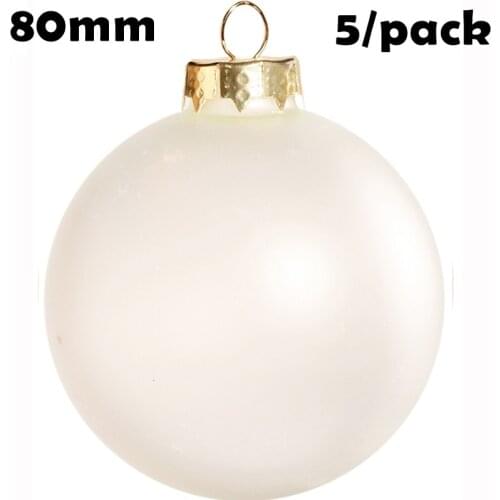 Promotion - 5/Pack, DIY Paintable Christmas Xmas Decoration Ornament 80mm Glass Frosted Ball