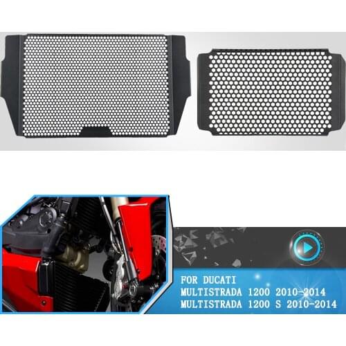 For Ducati Multistrada 1200 1200S Pikes Peak / Touring 2010 2011 2012 2013 2014 Radiator Grille Guard Cover and Oil cooler Grill