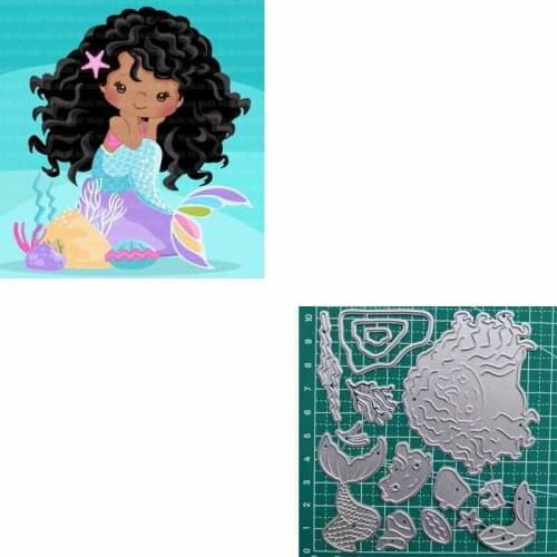 Christmas Cute Mermaid Cutting Dies 2019 Die Cutting Supplies For Card Making