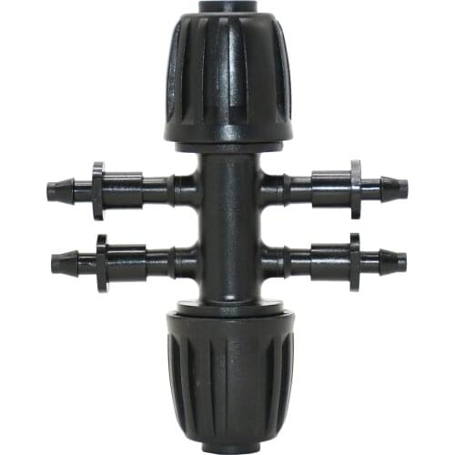 Garden 1/2" to 1/4 Hose 4-way Reducing connector 16mm to 4/7 hose water splitter with lock nut Removable connector 20pcs