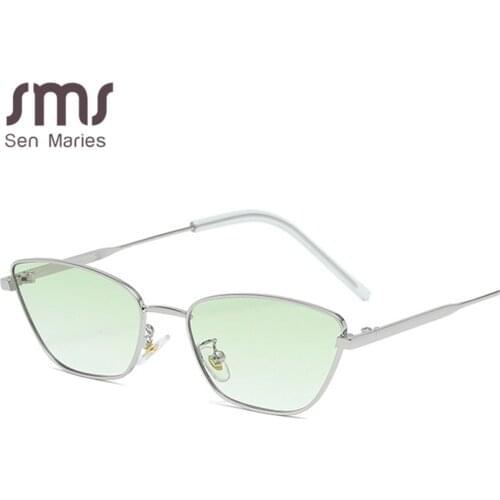 Fashion Cat Eye Sunglasses Women Men 2020 New Metal Frame Sun Glasses Shades Vintage Mirror Lens Eyeglasses Oculos de sol UV400