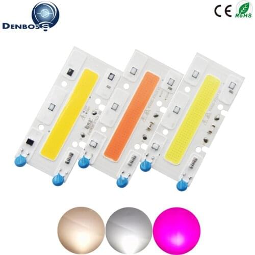 Driverless AC 220V 30w hight power led cob diode warm white full spectrum 380-840nm flood light plant grow COB LED Strip light