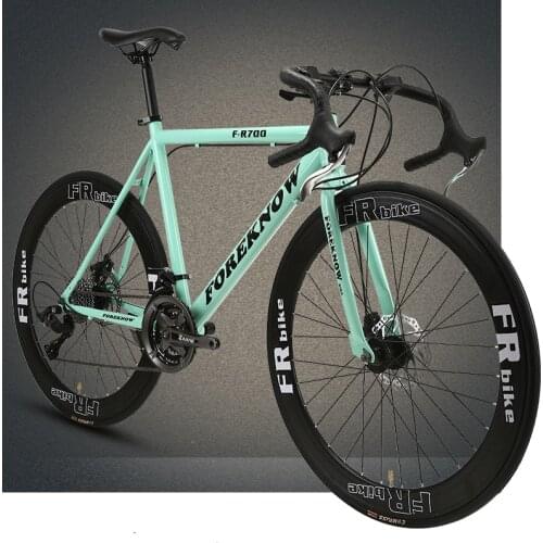 Sports and Entertainment Cycling Bicycle Bend Road Bike 21 Speed Adult Double Disc Brakes Solid Tire Students