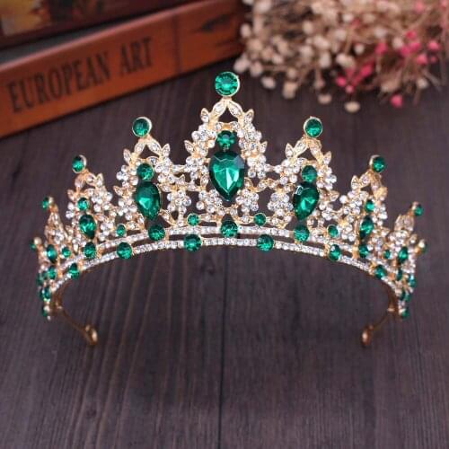 Vintage Gold Queen Princess Crowns 2020 Crystal Diadem For Bridal Hair Accessories Bride Tiaras Headbands Tiara De Noiva