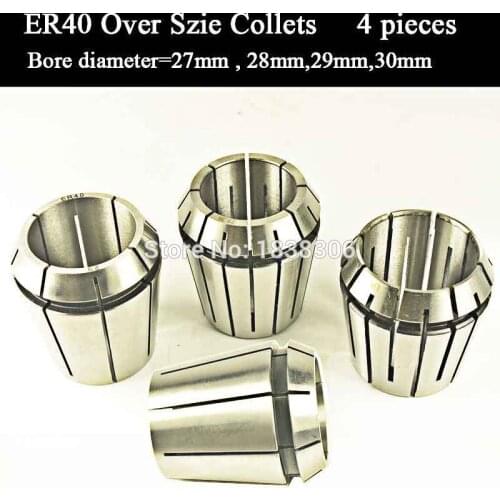4pcs ER 40 ER40 over size Spring collet clamping tool drill chuck arbors for CNC milling lathe tool/milling cutter DIN 6499B