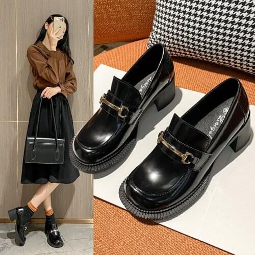 Gothic Black Women Shoe Japanese Style Lolita Shoes for Women 2021 High Heels Platform Shoes Pumps School Girls Mary Jane Shoes