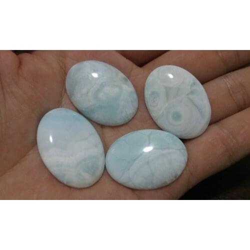 1 piece Natural Larimar 22x30mm Oval Gem Pendant Bead China Larimar Gem stone Cabochon CAB Gem Ring Face