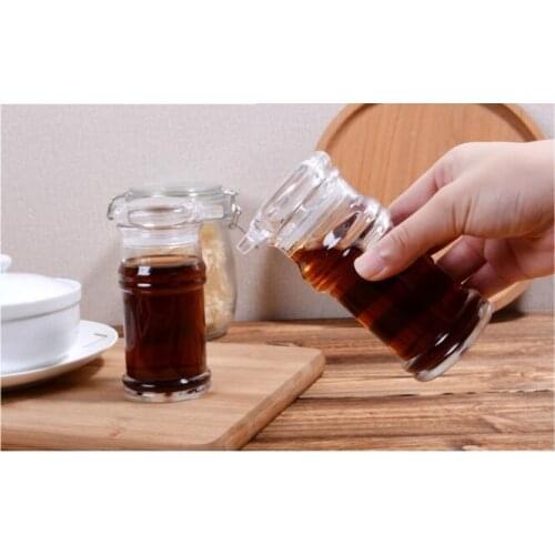 1PC Transparent Spice Bottle Acrylic Kitchen Cruet Oil Vinegar Dispenser Kitchen Utensils & Tools Tabletop Accessories LF 114