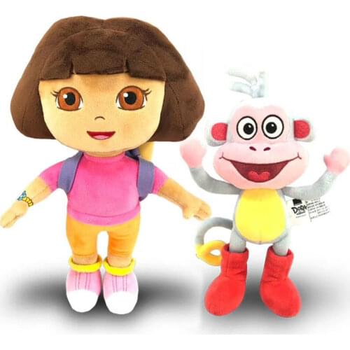 100% Genuine 15-30cm Dora the Explorer Boots swiper cartoon Plush Soft stuffed Doll Children Toy kids Birthday Christmas gift