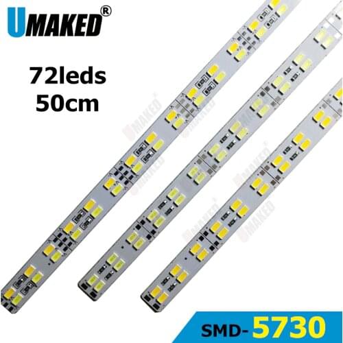 5730 LED Hard Rigid Strip High Brightness DC12V 36LEDs/50cm LED Bar Light For Kitchen Under Cabinet Showcase 10pcs/lot