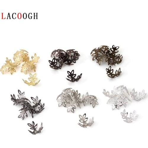 100pcs/Lot 10mm Flower Torus Shape Metal Beads Caps Jewelry Findings Spacer Beads Supplies End Caps Diy Jewelry Making Charms