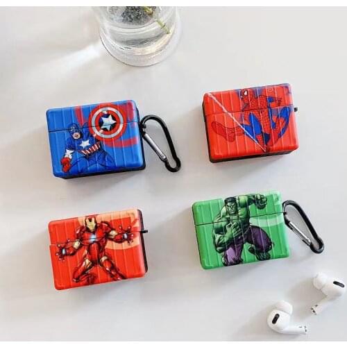 Marvel Iron Man Spiderman Headphone Case for Apple Airpods 2 1 Headphone Case Airpods Pro Headphone Case Soft Case
