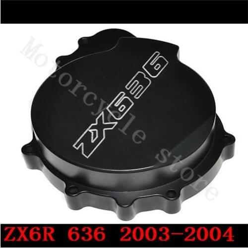 For Kawasaki ZX6R ZX-6R ZX636 636 2003 2004 Motorcycle Engine Stator cover Black left side